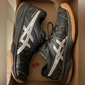 ASICS Black and Silver Sports Shoes